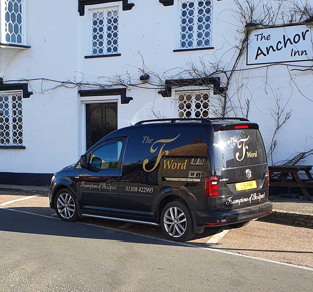 Framptons home delivery to the Anchor Inn at Burton Bradstock